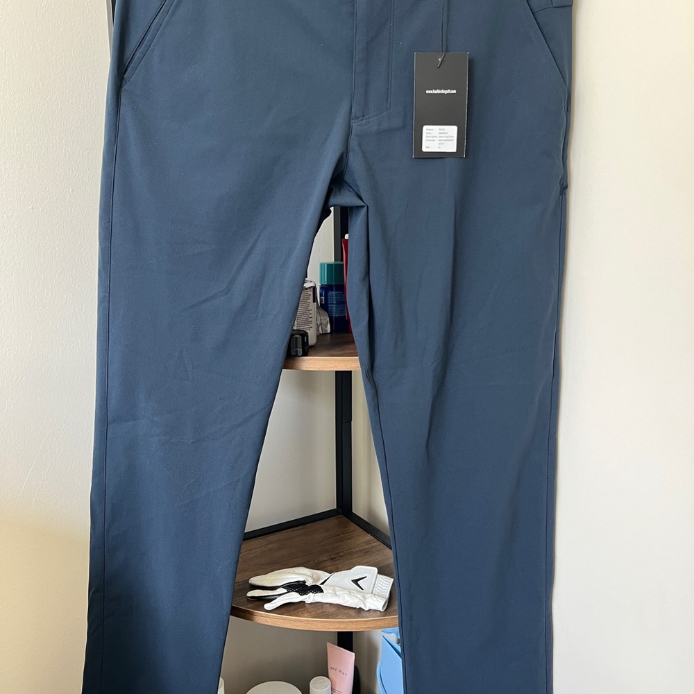 Bad Birdie Men's Navy Chinos